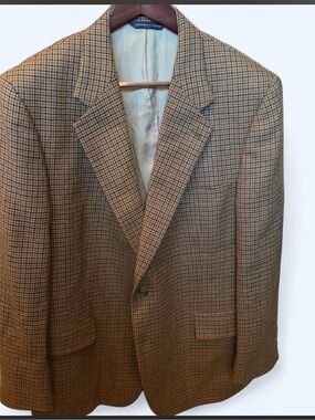 Vintage Brooks Brothers 100% Lambswool Sport Coat - Sz 44R. Made in USA